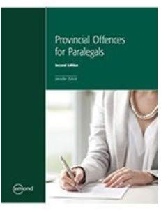 (eBook PDF)Provincial Offences for Paralegals, 2nd Edition by Jennifer Zubick