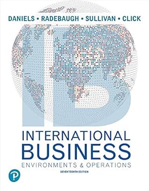 Test Bank  International Business 17th Edition, Kindle Edition by John Daniels , Lee Radebaugh , Daniel Sullivan 