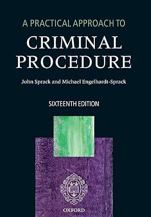 (eBook PDF)A Practical Approach to Criminal Procedure 16th  by John Sprack 