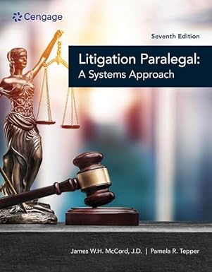 (eBook PDF)The Litigation Paralegal:A Systems Approach 7th Edition by James W. H. McCord , Pamela Tepper