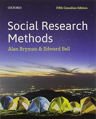 (eBook PDF)Social Research Methods 5th Fifth Canadian Edition by  Alan Bryman , Edward Bell 