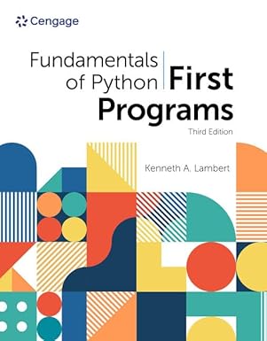 (eBook PDF)Fundamentals Of Python First Programs 3rd Edition by Kenneth Lambert 