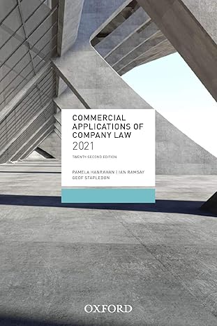 (eBook PDF)Commercial Applications of Company Law 2021 by Pamela Hanrahan , Ian Ramsay , Geof Stapledon 