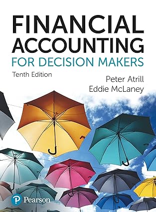 Test Bank for  Financial Accounting for Decision Makers 10th Edition  by Peter Atrill , Eddie McLaney