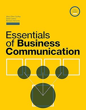 Test Bank for  Essentials of Business Communication 9th edition by Mary Guffey , Dana Loewy , Richard Almonte