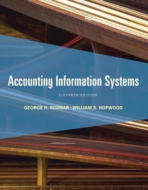 Solution manual for  Accounting Information Systems (11th Edition) by George H. Bodnar , William S. Hopwood 
