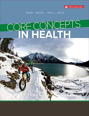 Test Bank for Core Concepts in Health 3rd Canadian Edition  by Jennifer Irwin , Shauna Burke , Paul M. Insel , Walton T. Roth 