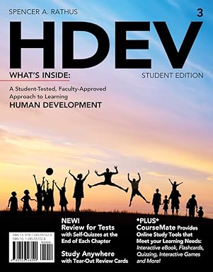 Test Bank for  HDEV3 (with CourseMate Printed Access Card) by Spencer Rathus