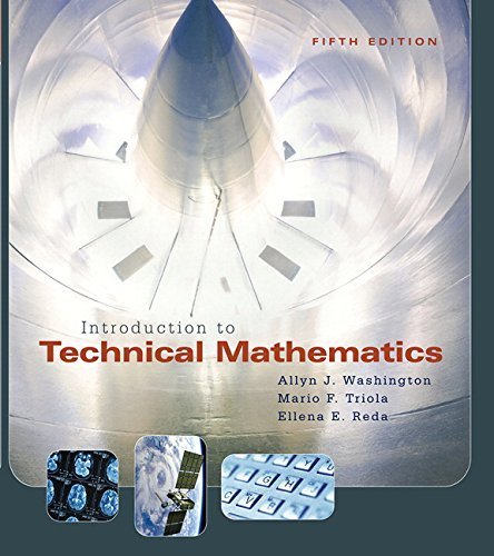 Test Bank for Introduction to Technical Mathematics (5th Edition) by Allyn J. Washington