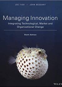 Test Bank for Managing Innovation Integrating Technological Market 6th by Joe Tidd , John R. Bessant