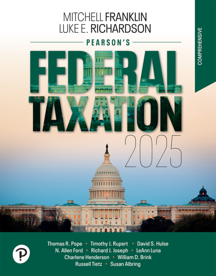 Solution manual for Pearson＆＃39;s Federal Taxation 2025 Comprehensive 38th by Luke Richardson;Mitchell Franklin