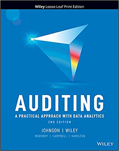 Test Bank for Auditing A Practical Approach with Data Analytics 2nd by Raymond N. Johnson , Laura Davis Wiley